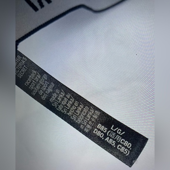 Victoria Sport Shiny Metallic Black and Silver Sports Bra & Leggings Set - Picture 6 of 15